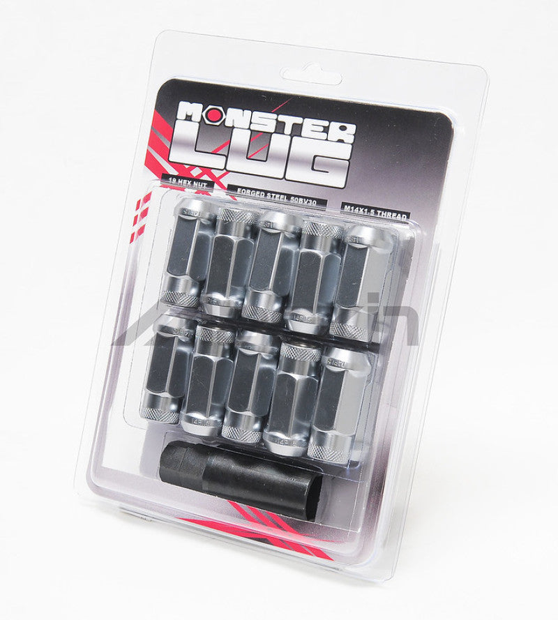 Load image into Gallery viewer, Wheel Mate 14x1.50 Monster Open End Silver Lug Nut - Set of 20
