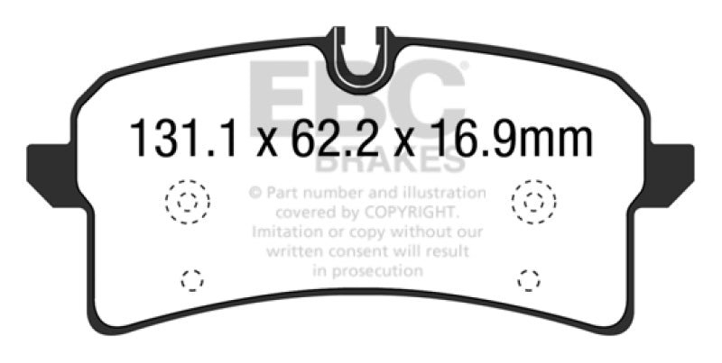 Load image into Gallery viewer, EBC 14+ Porsche Macan (Cast Iron Rotors only) 3.6 Twin Turbo Yellowstuff Rear Brake Pads

