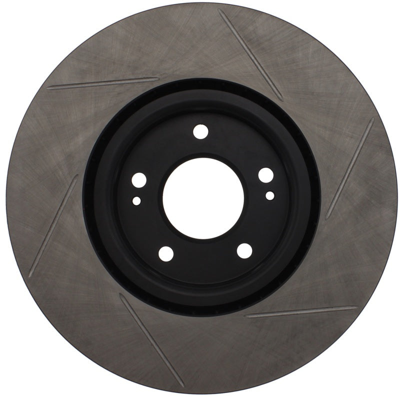 Load image into Gallery viewer, StopTech Power Slot 03-06 Evo 8 &amp; 9 Slotted Right Front Rotor
