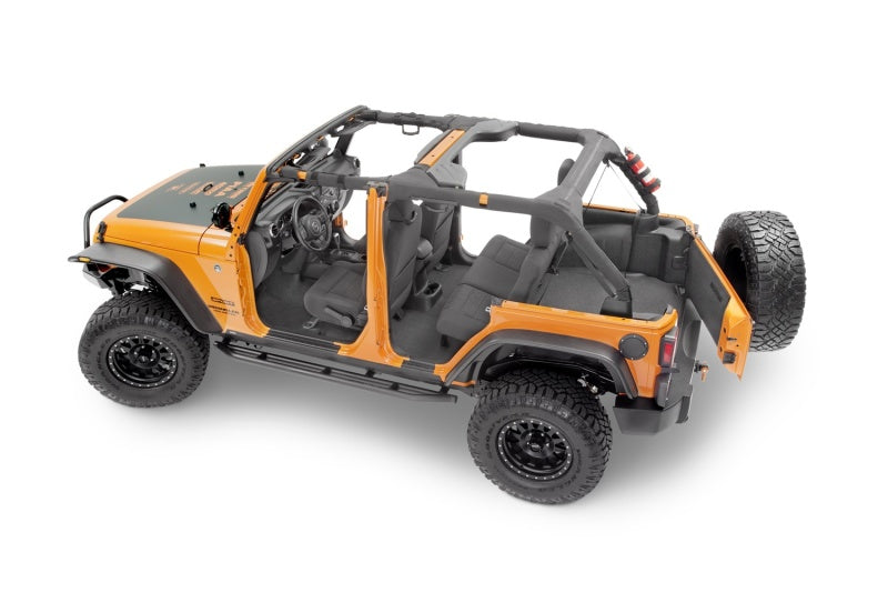 Load image into Gallery viewer, BedRug 07-16 Jeep JK Unlimited 4Dr Front 4pc BedTred Floor Kit (Incl Heat Shields)
