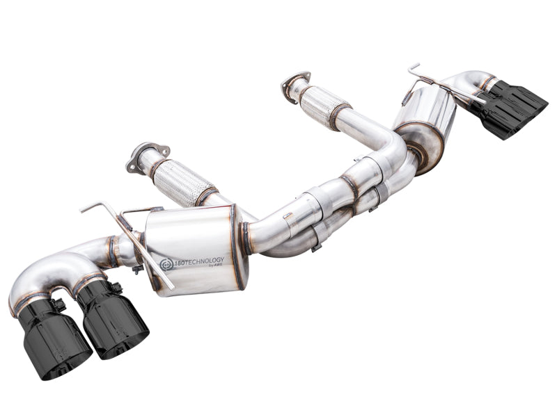 Load image into Gallery viewer, AWE Tuning 2020 Chevrolet Corvette (C8) Touring Edition Exhaust - Quad Diamond Black Tips
