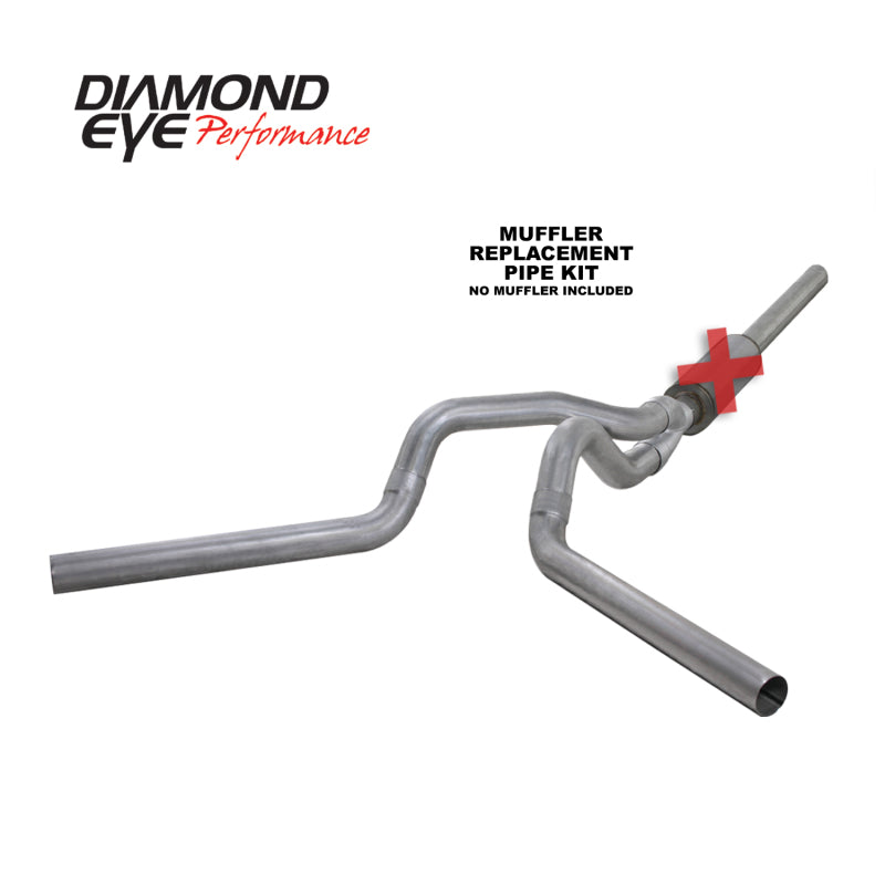 Load image into Gallery viewer, Diamond Eye KIT 4in CB MFLR RPLCMENT PIPE DUAL AL: 2004.5-2007.5 DODGE CUMMINS 600
