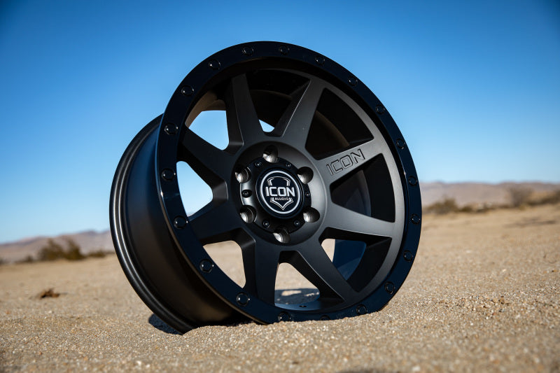 Load image into Gallery viewer, ICON Rebound 17x8.5 5x5 -6mm Offset 4.5in BS 71.5mm Bore Double Black Wheel
