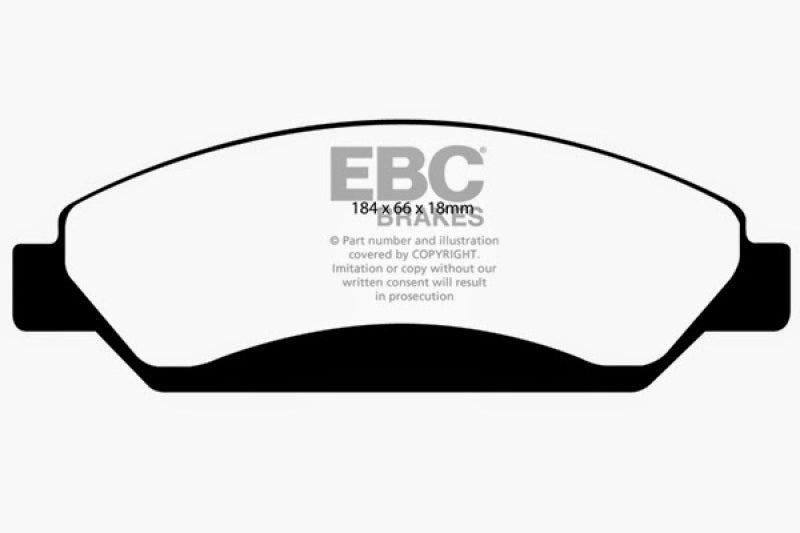 Load image into Gallery viewer, EBC 07 Cadillac Escalade 6.2 2WD Greenstuff Front Brake Pads
