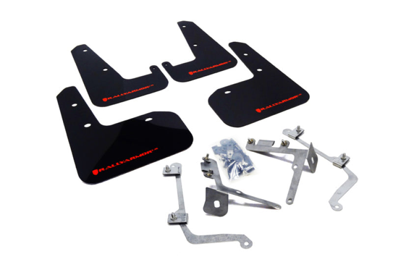 Load image into Gallery viewer, Rally Armor 11-14 Subaru WRX/STI (Sedan Only) Black UR Mud Flap w/ Red Logo

