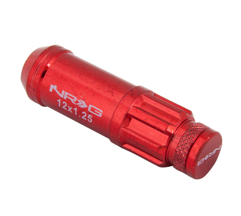 Load image into Gallery viewer, NRG 700 Series M12 X 1.25 Steel Lug Nut w/Dust Cap Cover Set 21 Pc w/Locks &amp; Lock Socket - Red
