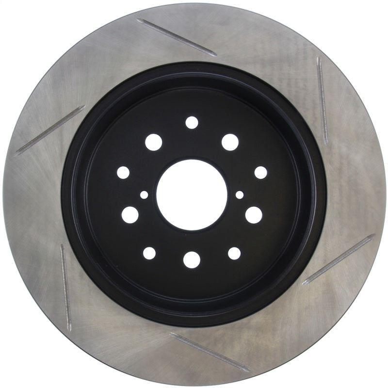 Load image into Gallery viewer, StopTech Power Slot 00-05 Lexus IS300 Rear Right SportStop Slotted Rotor
