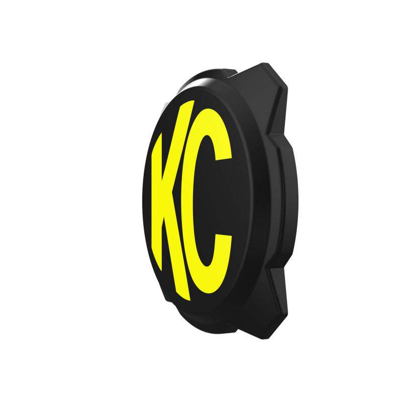 Load image into Gallery viewer, KC HiLiTES 6in. Hard Cover for Gravity Pro6 LED Lights (Single) - Black w/Yellow KC Logo
