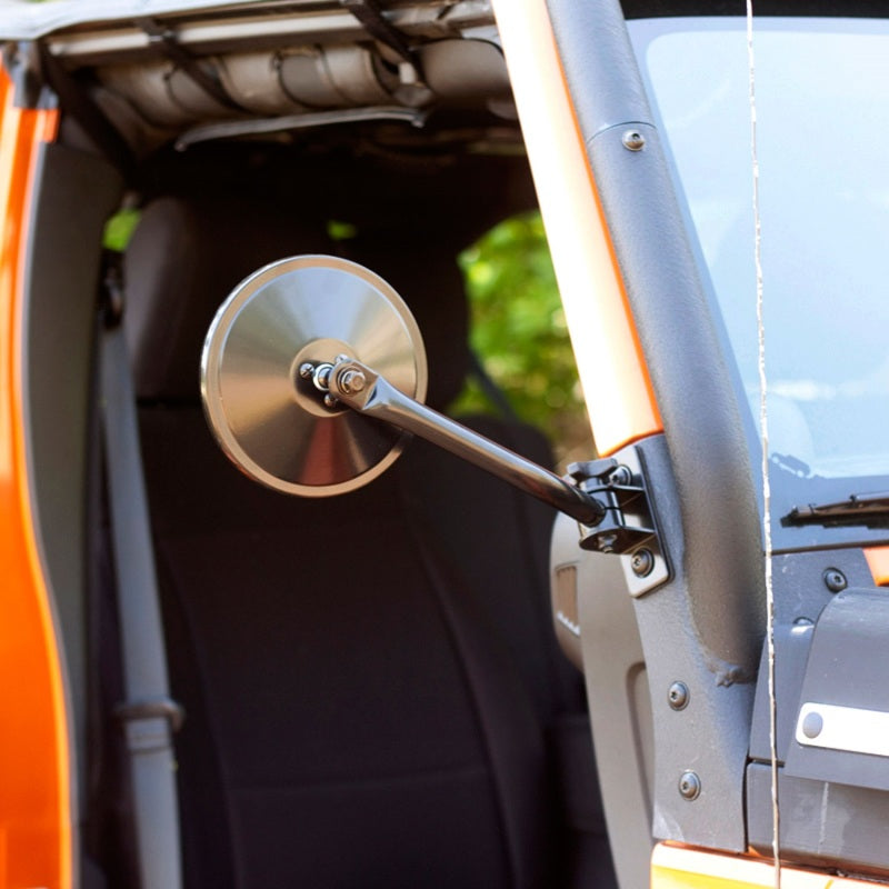 Load image into Gallery viewer, Rugged Ridge 97-18 Jeep Wrangler Black Round Quick Release Mirror
