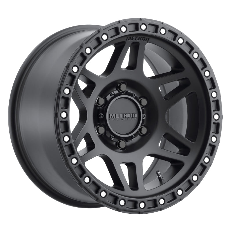 Load image into Gallery viewer, Method MR312 17x8.5 0mm Offset 6x5.5 106.25mm CB Matte Black Wheel

