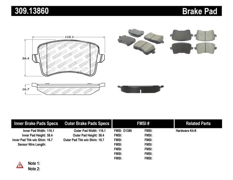 Load image into Gallery viewer, StopTech Performance Brake Pads
