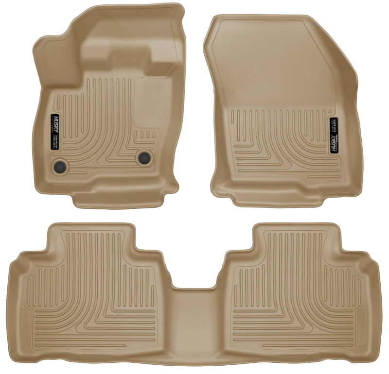 Load image into Gallery viewer, Husky Liners 2015 Ford Edge WeatherBeater Front &amp; 2nd Row Combo Tan Floor Liners
