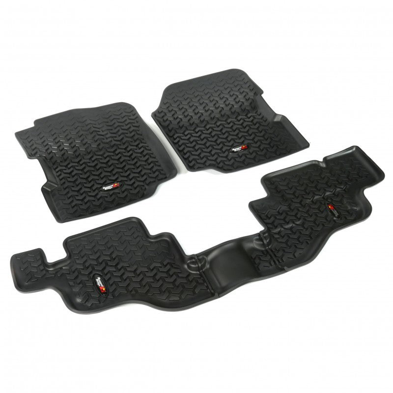 Load image into Gallery viewer, Rugged Ridge Floor Liner Front/Rear Black 1976-1986 Jeep CJ-7 / Jeep Wrangler 87-95 / YJ
