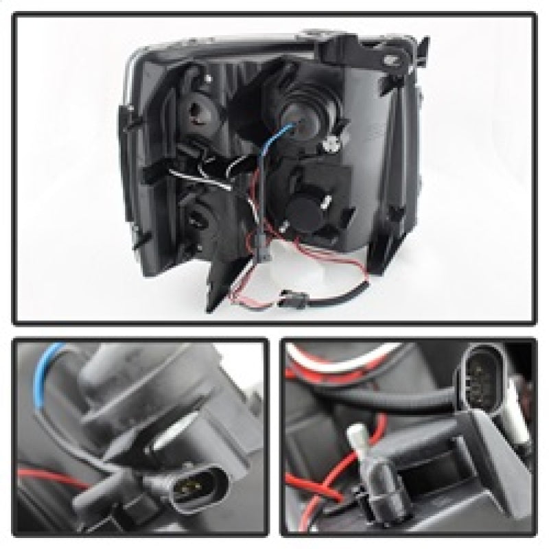 Load image into Gallery viewer, Spyder Chevy Silverado 1500 07-13 Projector Headlights LED Halo LED Blk PRO-YD-CS07-HL-BK
