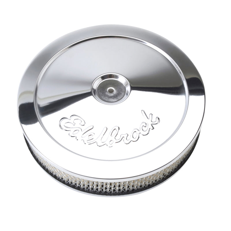 Load image into Gallery viewer, Edelbrock Air Cleaner Pro-Flo Series Round Steel Top Paper Element 10In Dia X 3 5In Chrome
