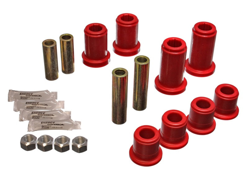 Load image into Gallery viewer, Energy Suspension 01-06 GM Silverado C2500 HD 2WD/K2500 HD 4WD Red Front End Control Arm Bushing Set
