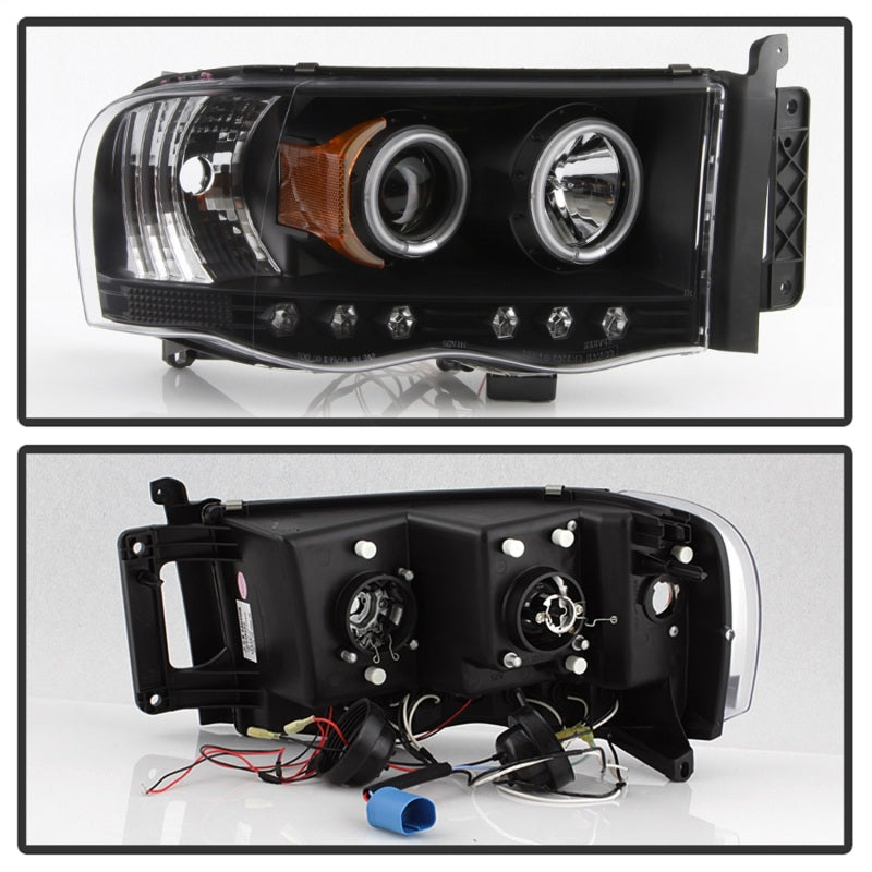 Load image into Gallery viewer, Spyder Dodge Ram 1500 02-05/Ram 2500 03-05 Projector Headlights LED Halo LED Blk PRO-YD-DR02-HL-BK
