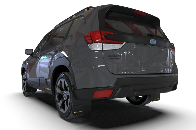 Load image into Gallery viewer, Rally Armor 2022 Subaru Forester (Incl. Wilderness) Black UR Mud Flap w/ Wild Orange Logo
