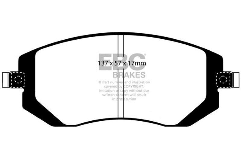 Load image into Gallery viewer, EBC 04-06 Saab 9-2X 2.0 Turbo Yellowstuff Front Brake Pads

