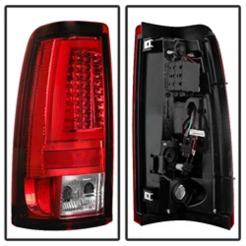 Load image into Gallery viewer, Spyder Chevy Silverado 1500/2500 99-02 Version 2 LED Tail Lights - Red Clear ALT-YD-CS99V2-LED-RC
