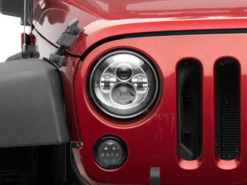Load image into Gallery viewer, Raxiom 97-18 Jeep Wrangler TJ/JK Axial Series LED Daymaker Headlights- Chrome Housing (Clear Lens)
