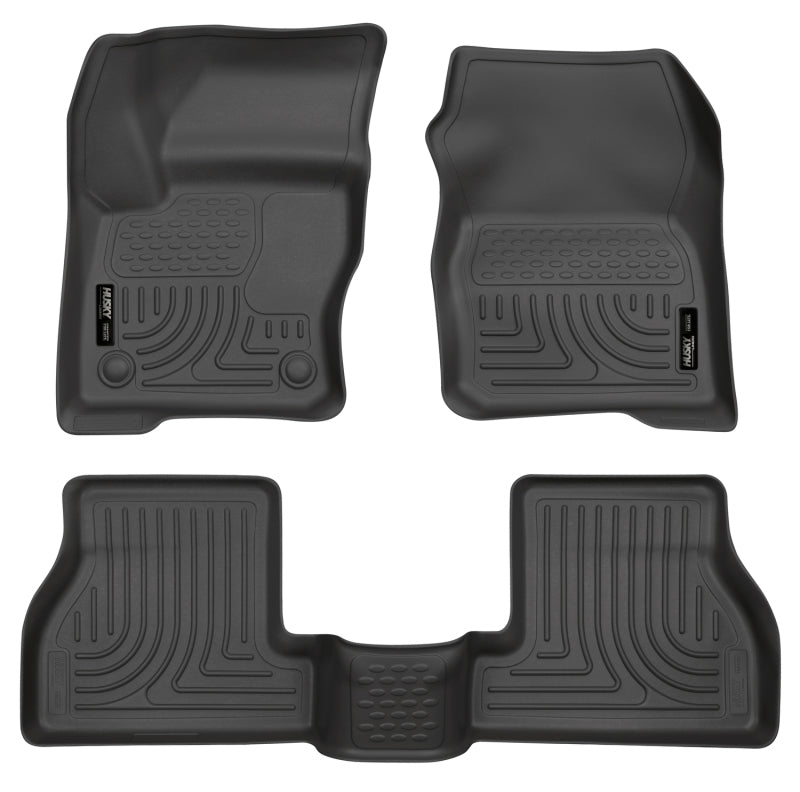 Load image into Gallery viewer, Husky Liners 2012 Ford Focus (4DR/5DR) WeatherBeater Combo Black Floor Liners
