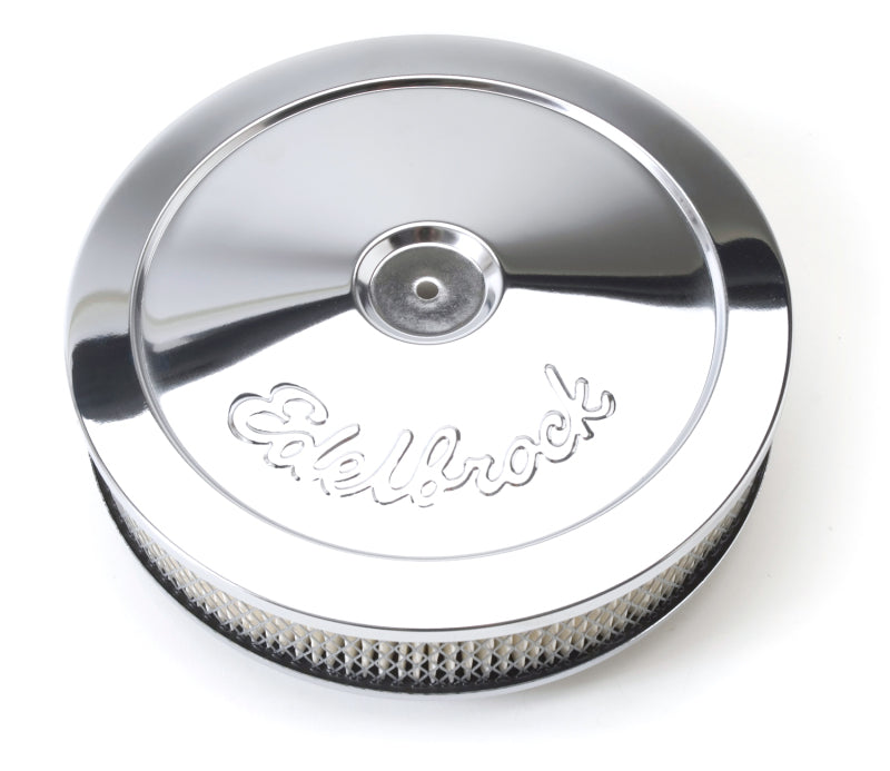 Load image into Gallery viewer, Edelbrock Air Cleaner Pro-Flo Series Round Steel Top Paper Element 10In Dia X 3 5In Chrome
