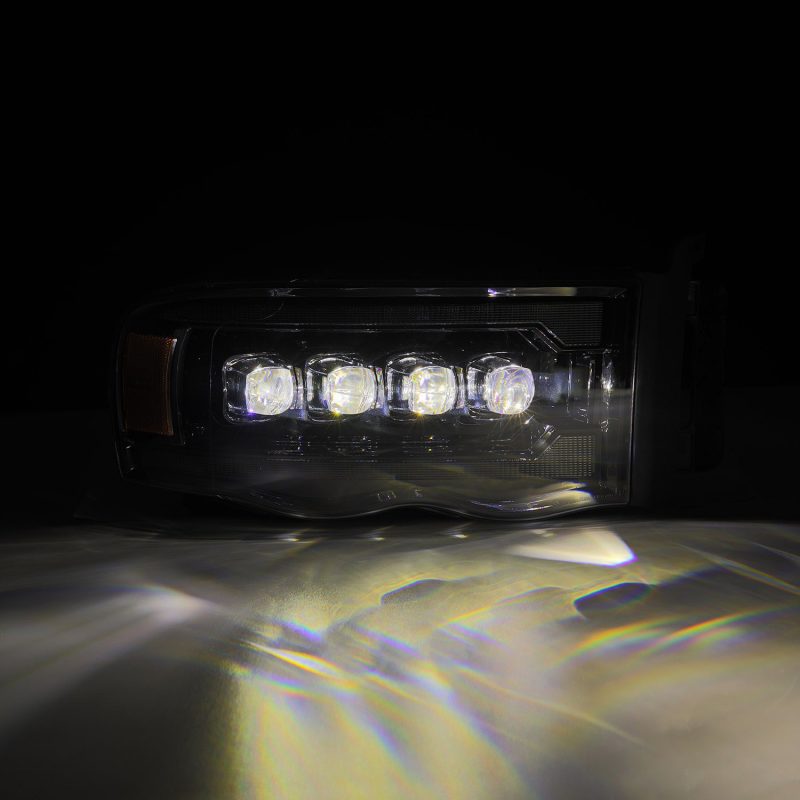 Load image into Gallery viewer, AlphaRex 02-05 Dodge Ram 1500 NOVA LED Proj Headlights Alpha Black w/Activ Light/Seq Signal
