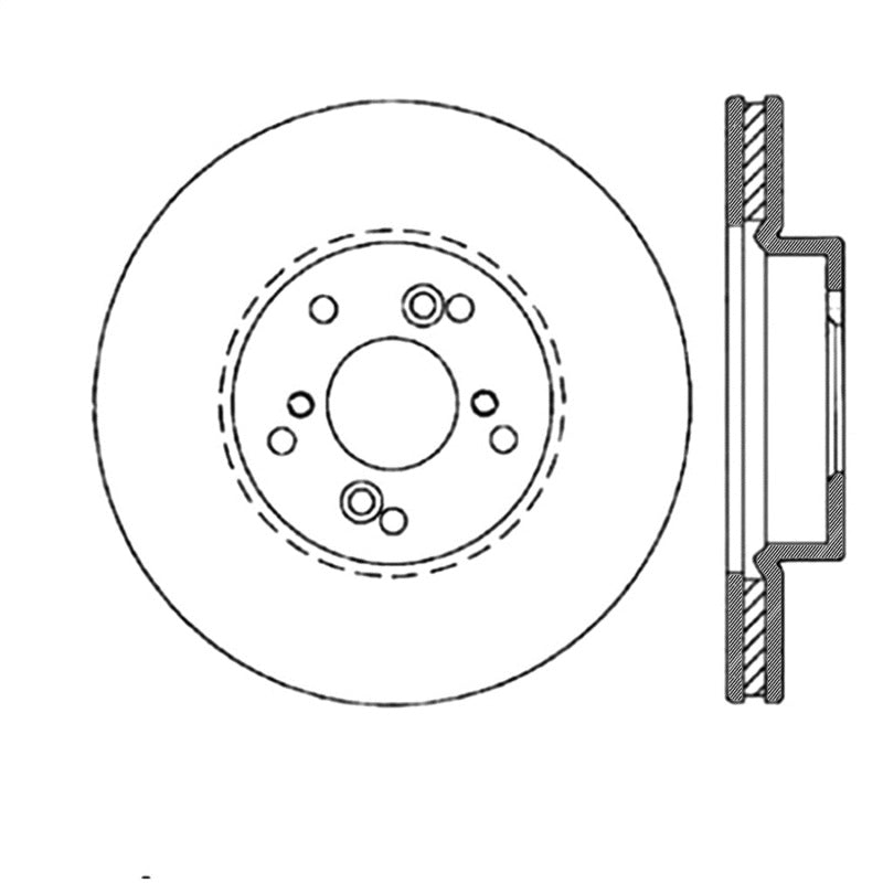 Load image into Gallery viewer, StopTech Power Slot Slotted 99-08 Acura TL (STD Caliper) / 01-03 CL / 04-09 TSX Front Left Rotor
