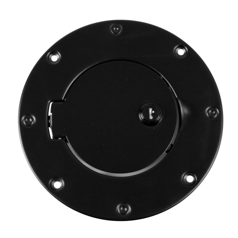 Load image into Gallery viewer, Rugged Ridge 97-06 Jeep Wrangler TJ Black Locking Gas Cap Door
