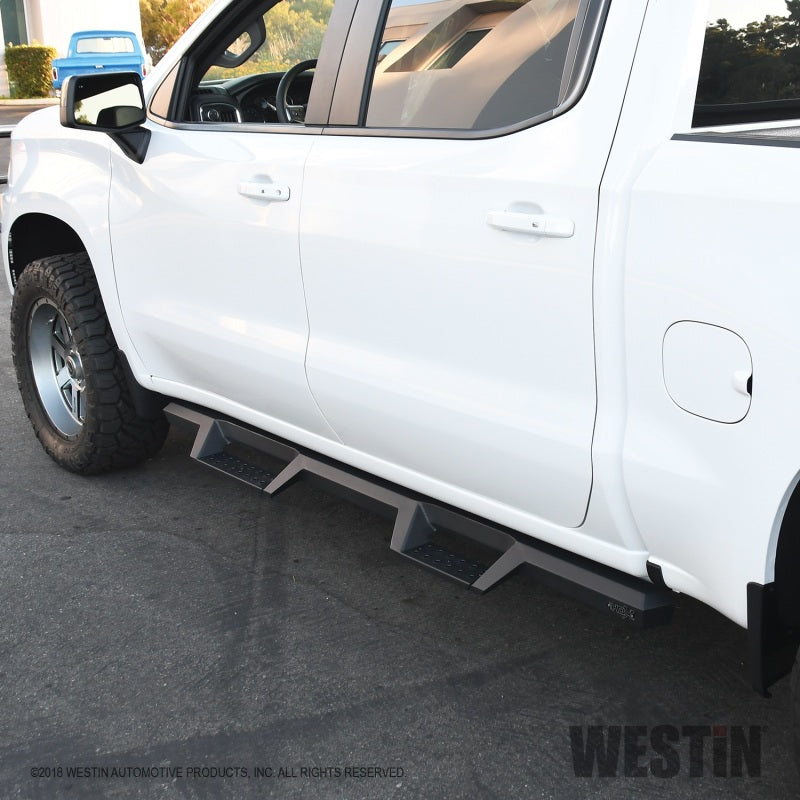 Load image into Gallery viewer, Westin 2019 Chevrolet Silverado / GMC Sierra 1500 Crew Cab Drop Nerf Step Bars - Textured Black
