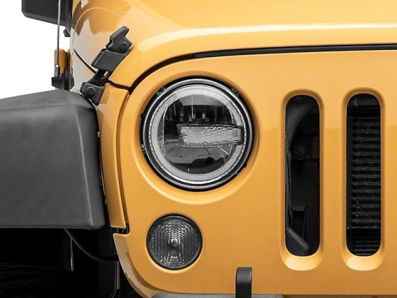 Load image into Gallery viewer, Raxiom 97-18 Jeep Wrangler TJ/JK 7-Inch LED Headlights w/ Halos- Black Housing (Clear Lens)
