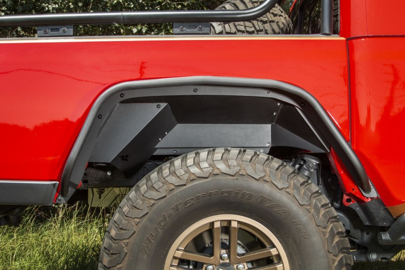 Load image into Gallery viewer, Rugged Ridge Inner Fender Liners Rear Aluminum Black 20-21 Jeep Gladiator JT
