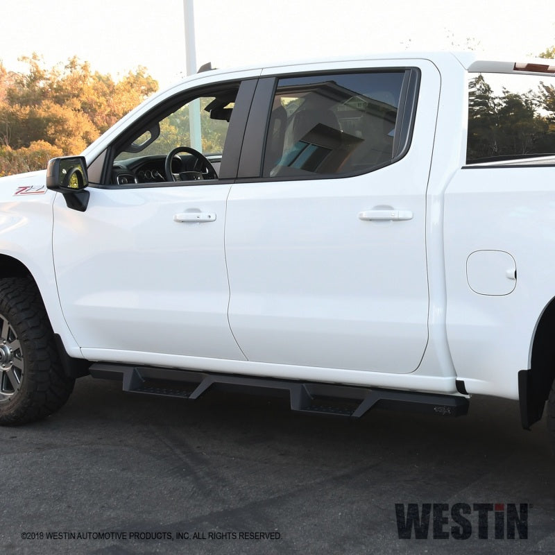 Load image into Gallery viewer, Westin 2019 Chevrolet Silverado / GMC Sierra 1500 Crew Cab Drop Nerf Step Bars - Textured Black
