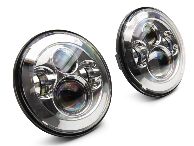 Load image into Gallery viewer, Raxiom 97-18 Jeep Wrangler TJ/JK Axial Series LED Daymaker Headlights- Chrome Housing (Clear Lens)
