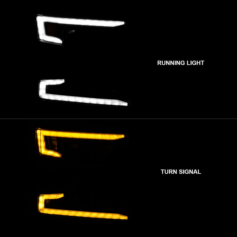 Load image into Gallery viewer, ANZO 19-22 Chevrolet Silverado 1500 LED Proj HL w/Lgt Bar SwBk Seq. Blk w/In. Light - Passenger Side
