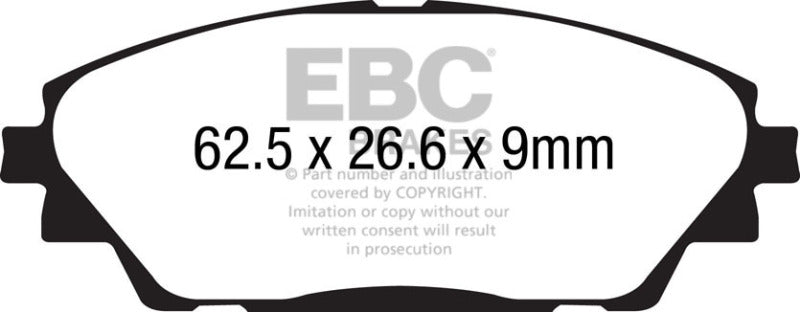Load image into Gallery viewer, EBC 14+ Mazda 3 2.0 (Japan Build) Yellowstuff Front Brake Pads

