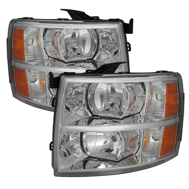 Load image into Gallery viewer, Xtune Chevy Silverado 07-13 Crystal Headlights Chrome HD-JH-CS07-AM-C
