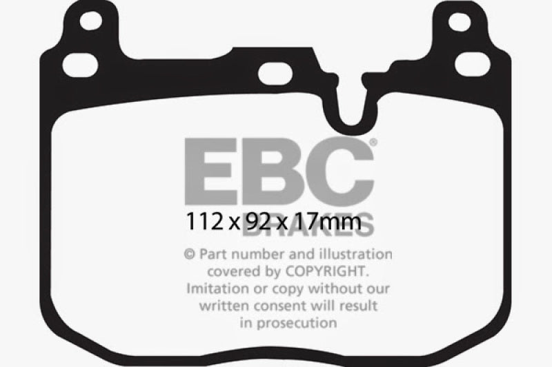 Load image into Gallery viewer, EBC 14+ BMW M3 3.0 Twin Turbo (F80) Redstuff Front Brake Pads
