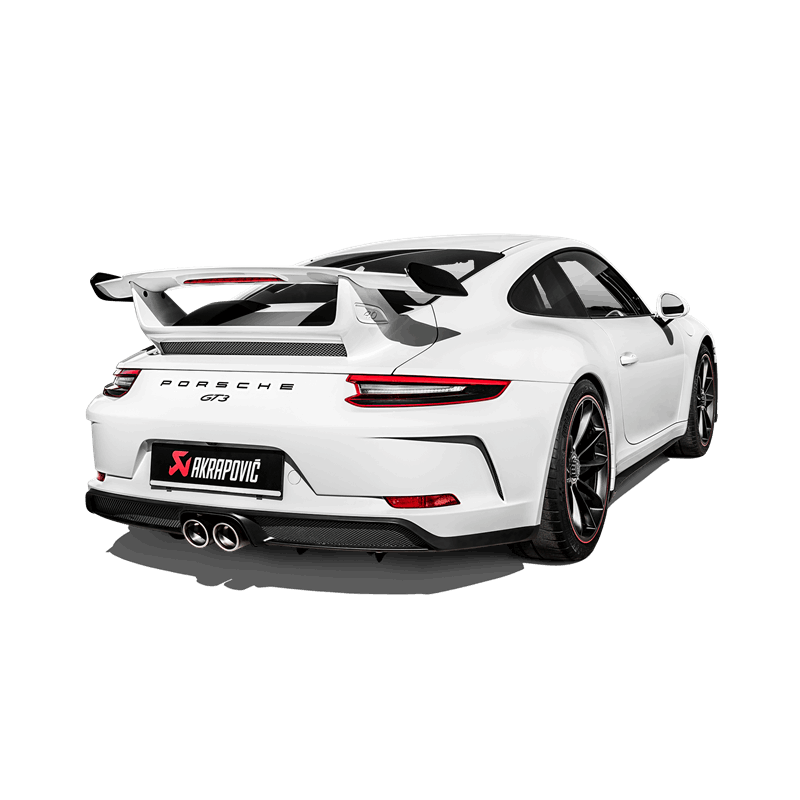 Load image into Gallery viewer, Akrapovic 2018 Porsche 911 GT3 (991.2) Slip-On Race Line (Titanium) w/Titanium Tail Pipe Set
