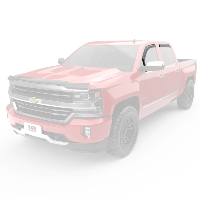 Load image into Gallery viewer, EGR 14+ Chev Silverado/GMC Sierra Crw Cab In-Channel Window Visors - Set of 4 - Matte (571775)
