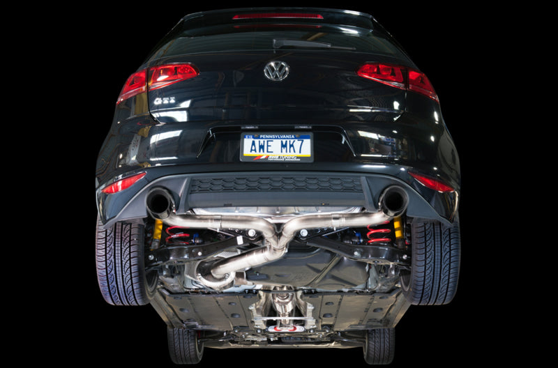 Load image into Gallery viewer, AWE Tuning VW MK7 GTI Touring Edition Exhaust - Diamond Black Tips
