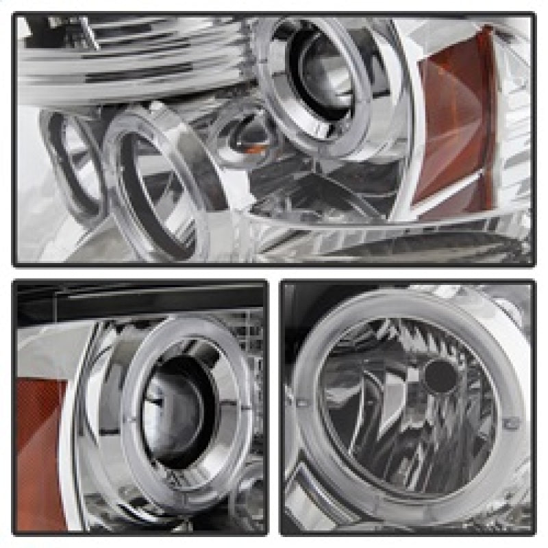 Load image into Gallery viewer, Spyder Dodge Ram 1500 09-14 10-14 Projector Headlights Halogen- LED Halo LED - Chrm PRO-YD-DR09-HL-C

