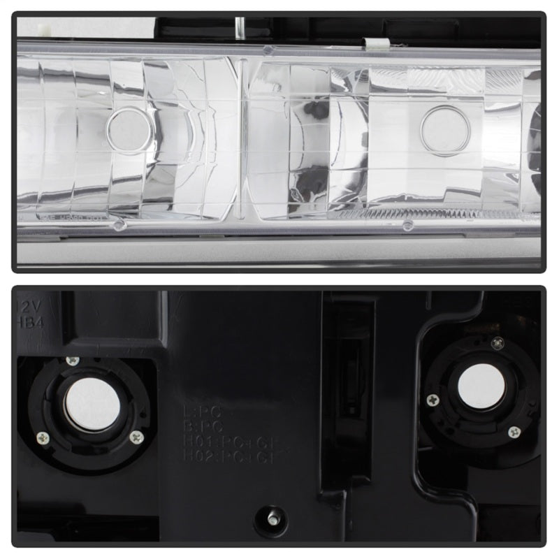 Load image into Gallery viewer, Xtune Chevy Suburban 94-98 Headlights w/ Corner &amp; Parking Lights 8pcs Chrome HD-JH-CCK88-AM-C-SET
