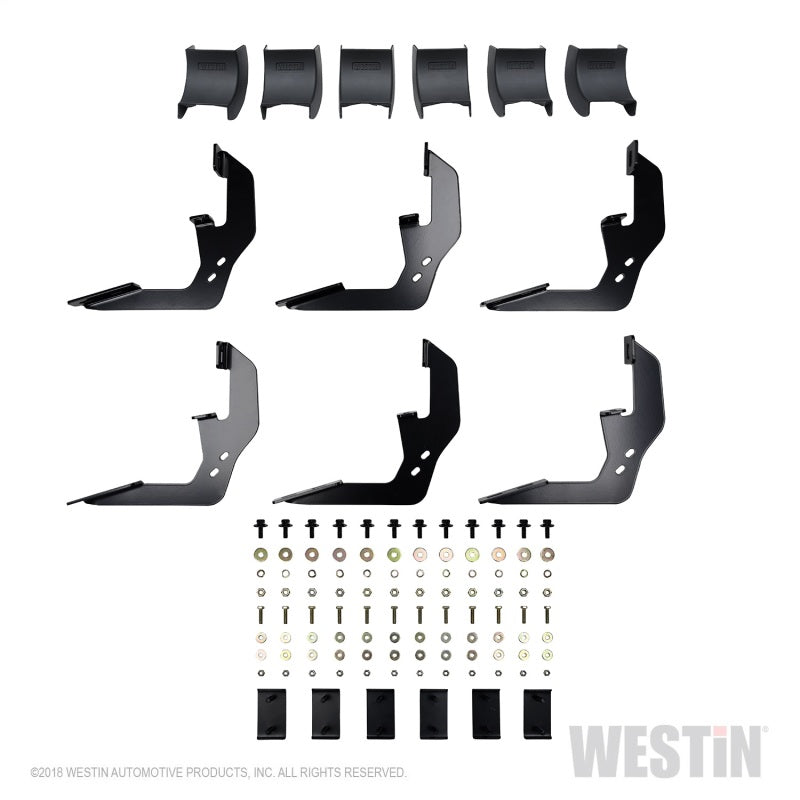 Load image into Gallery viewer, Westin 2019 Chevrolet Silverado/Sierra 1500 Crew Cab R5 Nerf Step Bars - Black

