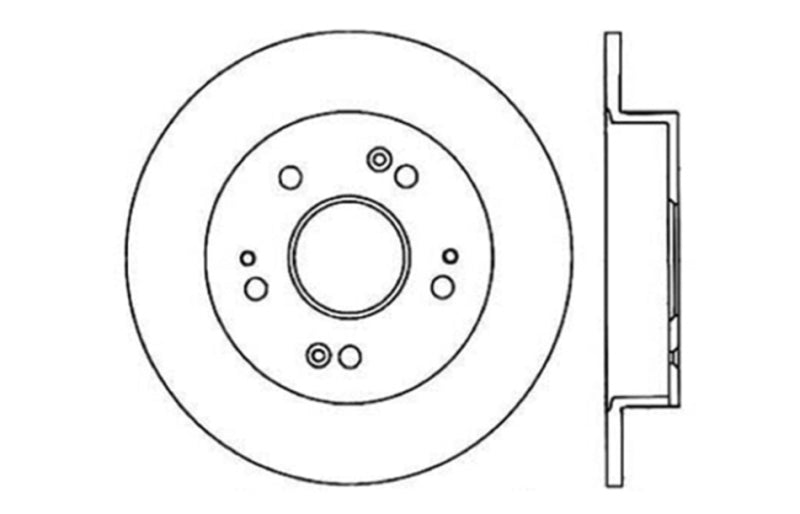 Load image into Gallery viewer, StopTech 06-09 Honda Civic Ex/Si Slotted &amp; Drilled Left Rear Rotor
