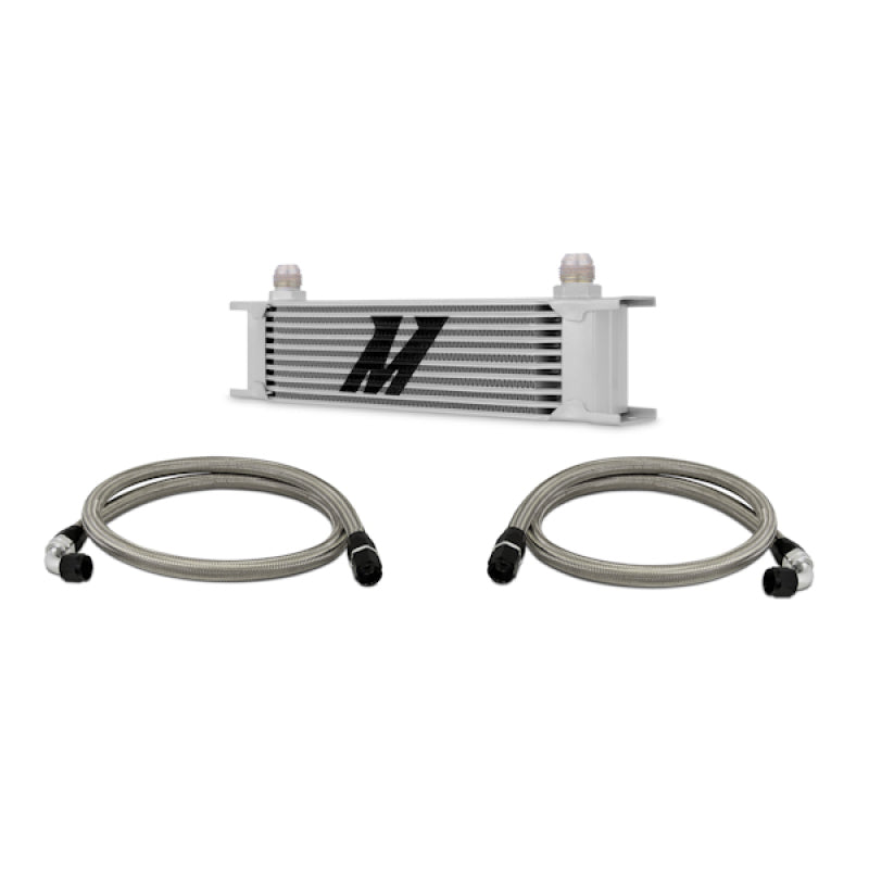 Load image into Gallery viewer, Mishimoto Universal 10 Row Oil Cooler Kit (Metal Braided Lines)
