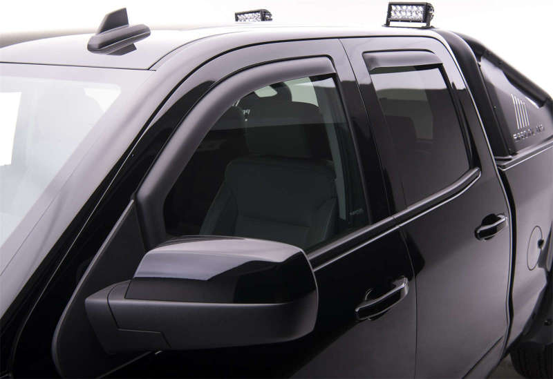 Load image into Gallery viewer, EGR 14+ Chev Silverado/GMC Sierra Crw Cab In-Channel Window Visors - Set of 4 - Matte (571775)
