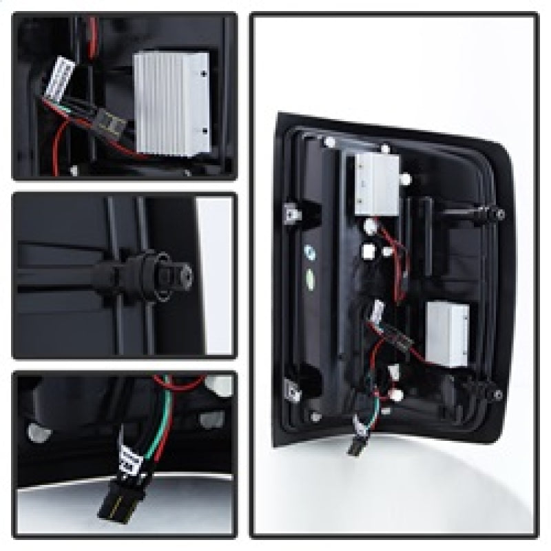 Load image into Gallery viewer, Spyder Chevy 1500 14-16 Light Bar LED Tail Lights Blk ALT-YD-CS14-LBLED-BK
