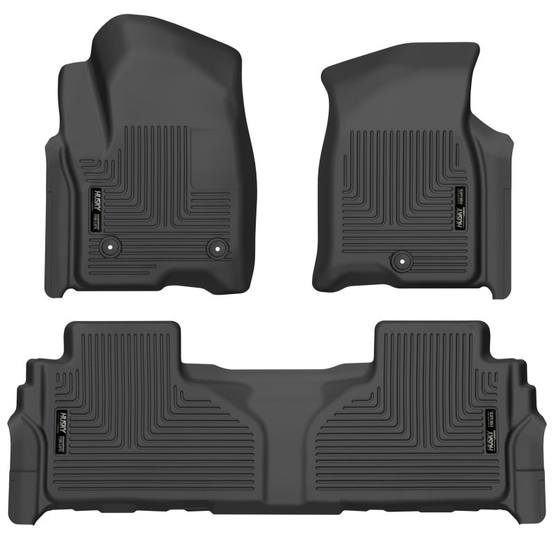 Load image into Gallery viewer, Husky Liners 2021 Suburban/Tahoe/Yukon/Yukon XL Weatherbeater Front &amp; 2nd Seat Floor Liners - Black
